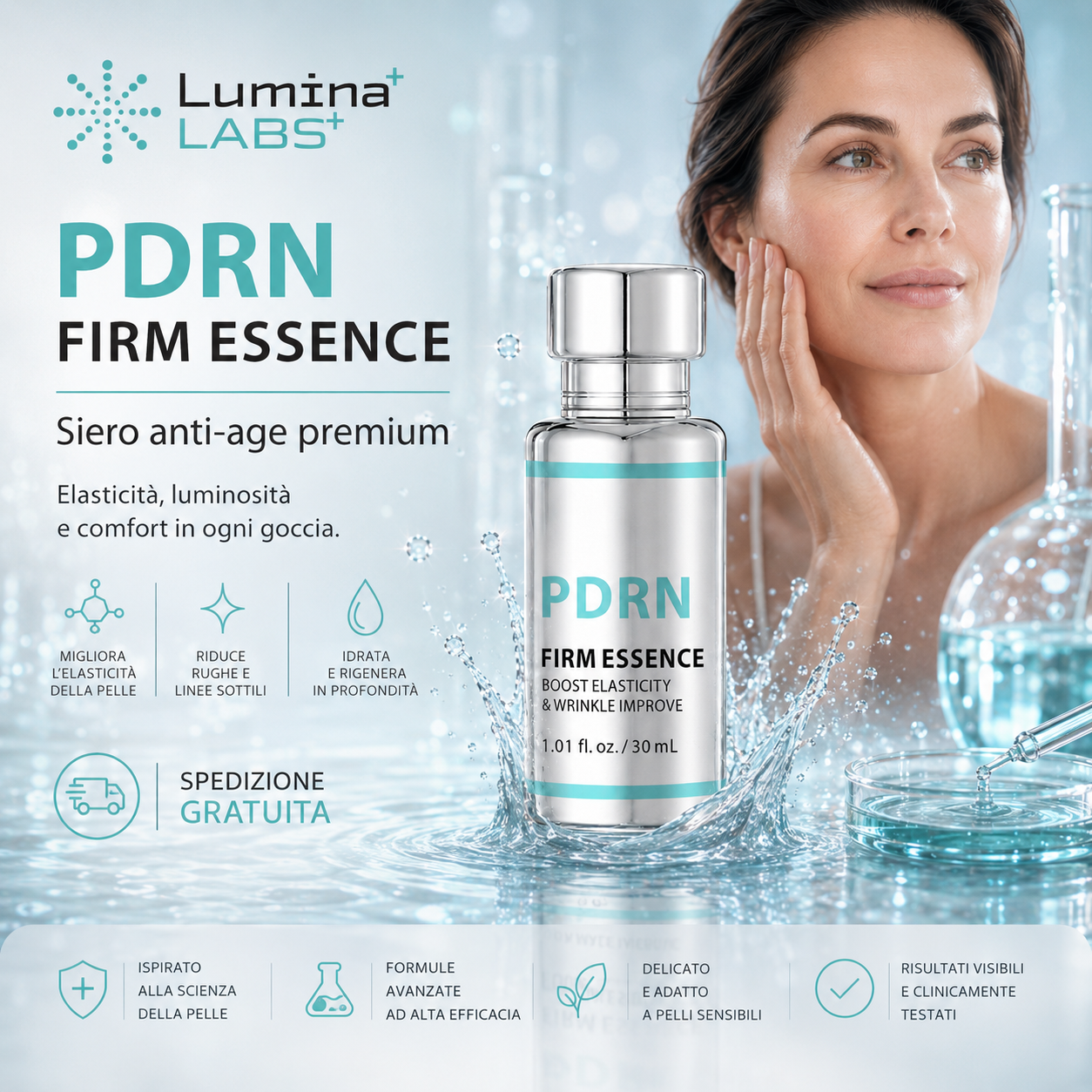 Siero PDRN Anti-Age illuminante e levigante (30ml)